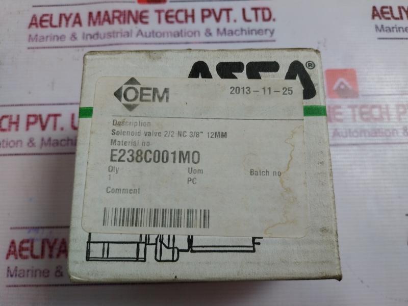 Asco E238d001 Solenoid Valve 3/8" 4w5w Ac 4, Dc 6.9
