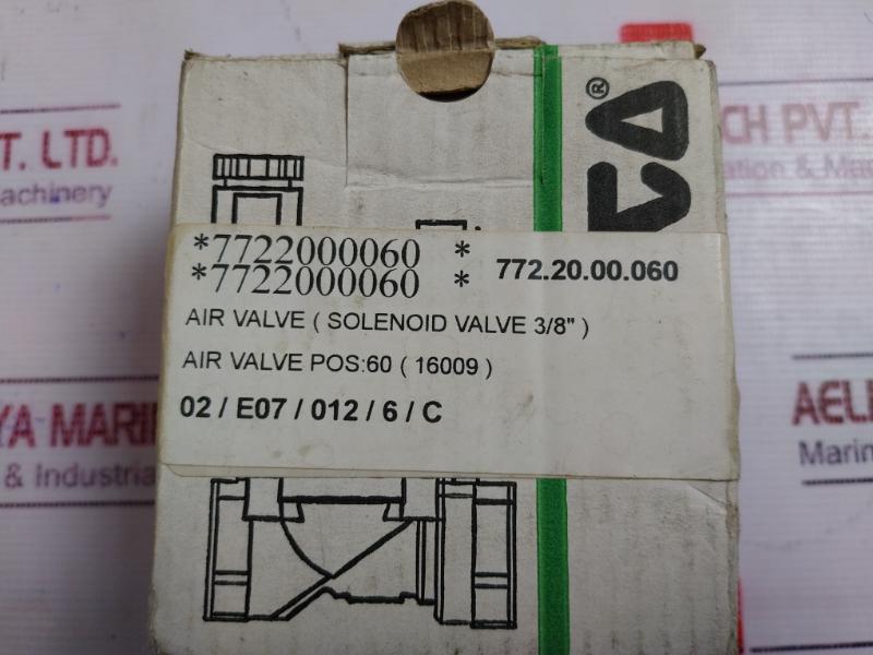 Asco E238d001 Solenoid Valve 3/8" 4w5w Ac 4, Dc 6.9