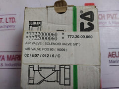 Asco E238d001 Solenoid Valve 3/8" 4w5w Ac 4, Dc 6.9