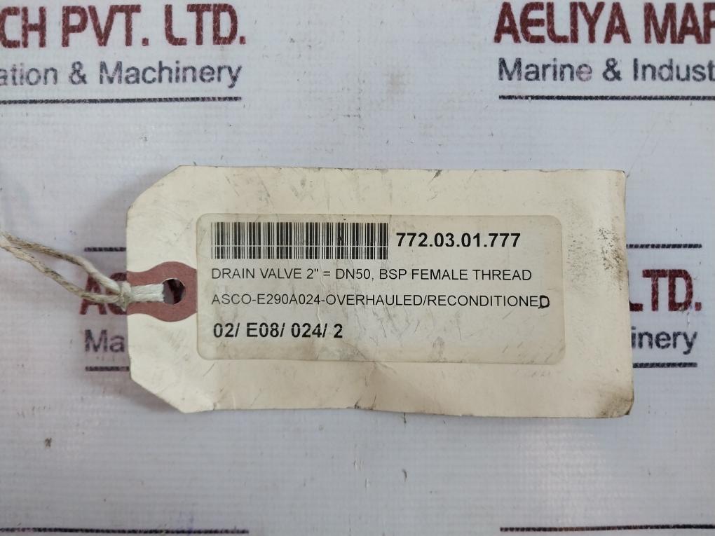 Asco E290A024 Drain Valve M003048321 Air/Water (4-10 Bar)