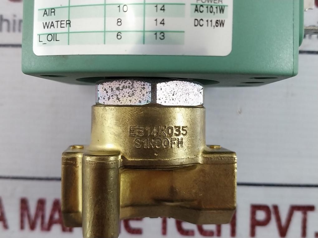 Asco E314K035S1N00FH 3/2 Solenoid Valve Direct Operated