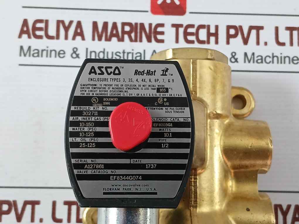 Asco Ef8344G074 4-way Piston/Poppet Solenoid Valve Ef8003G1 10.1W