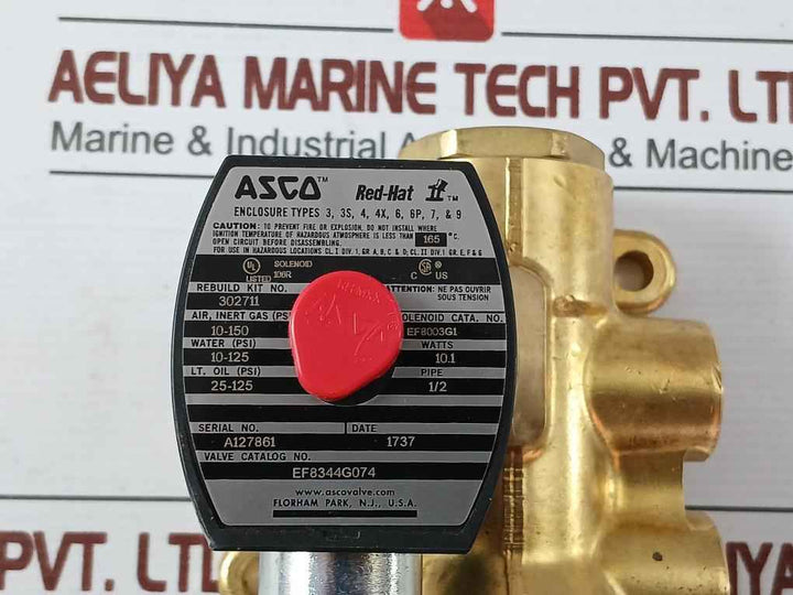 Asco Ef8344G074 4-way Piston/Poppet Solenoid Valve Ef8003G1 10.1W
