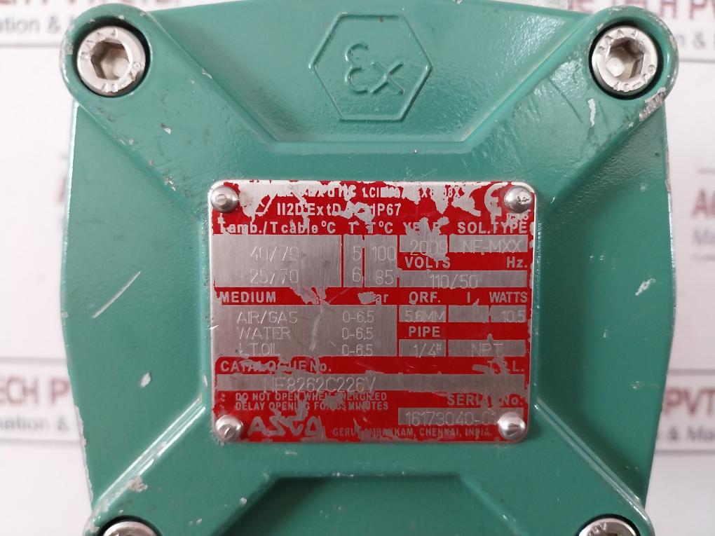 Asco Nf8262C226V Solenoid Valve Nf-mxx Ip67 1/4