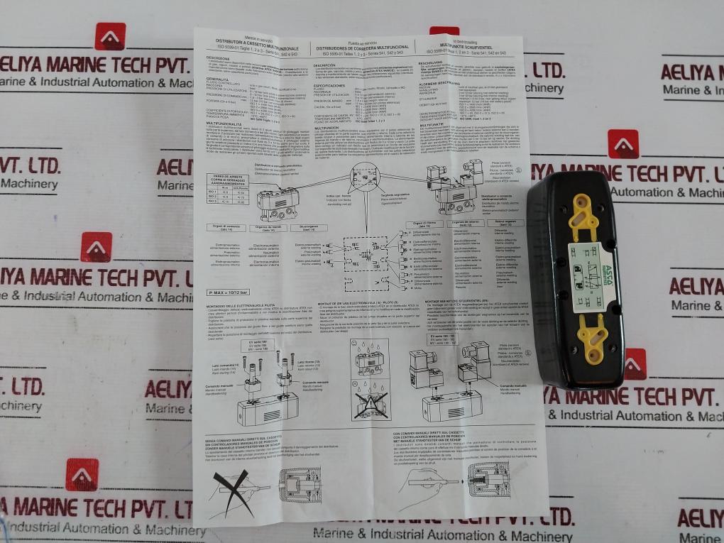 Asco Numatics 54191010 Joucomatic Solenoid Remote Control Valve Set 230V 50-60Hz