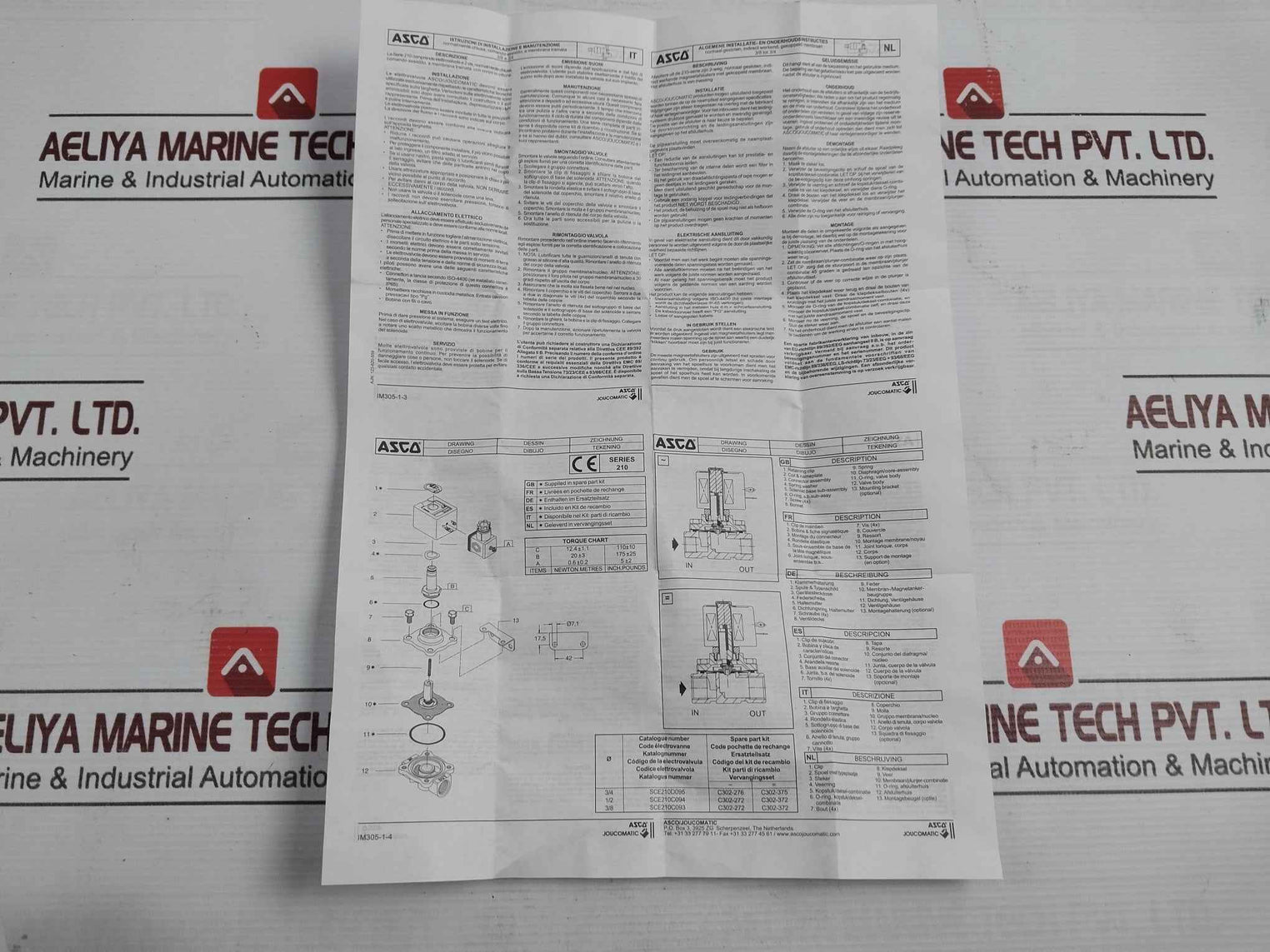 Asco Sc Xe210D095Vmo Solenoid Valve Coil 1762826-01 E210D095Tgap1B0