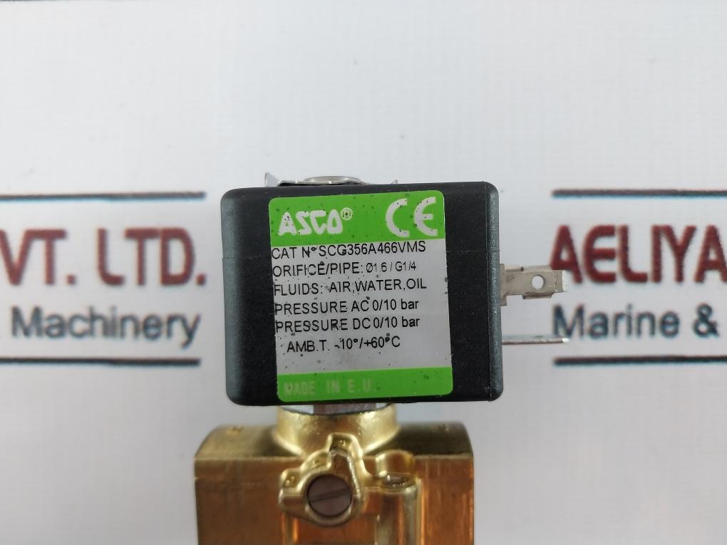 Asco Scg356a466vms Pilot Valve 0/10 Bar Nbr, 1/4” X M5