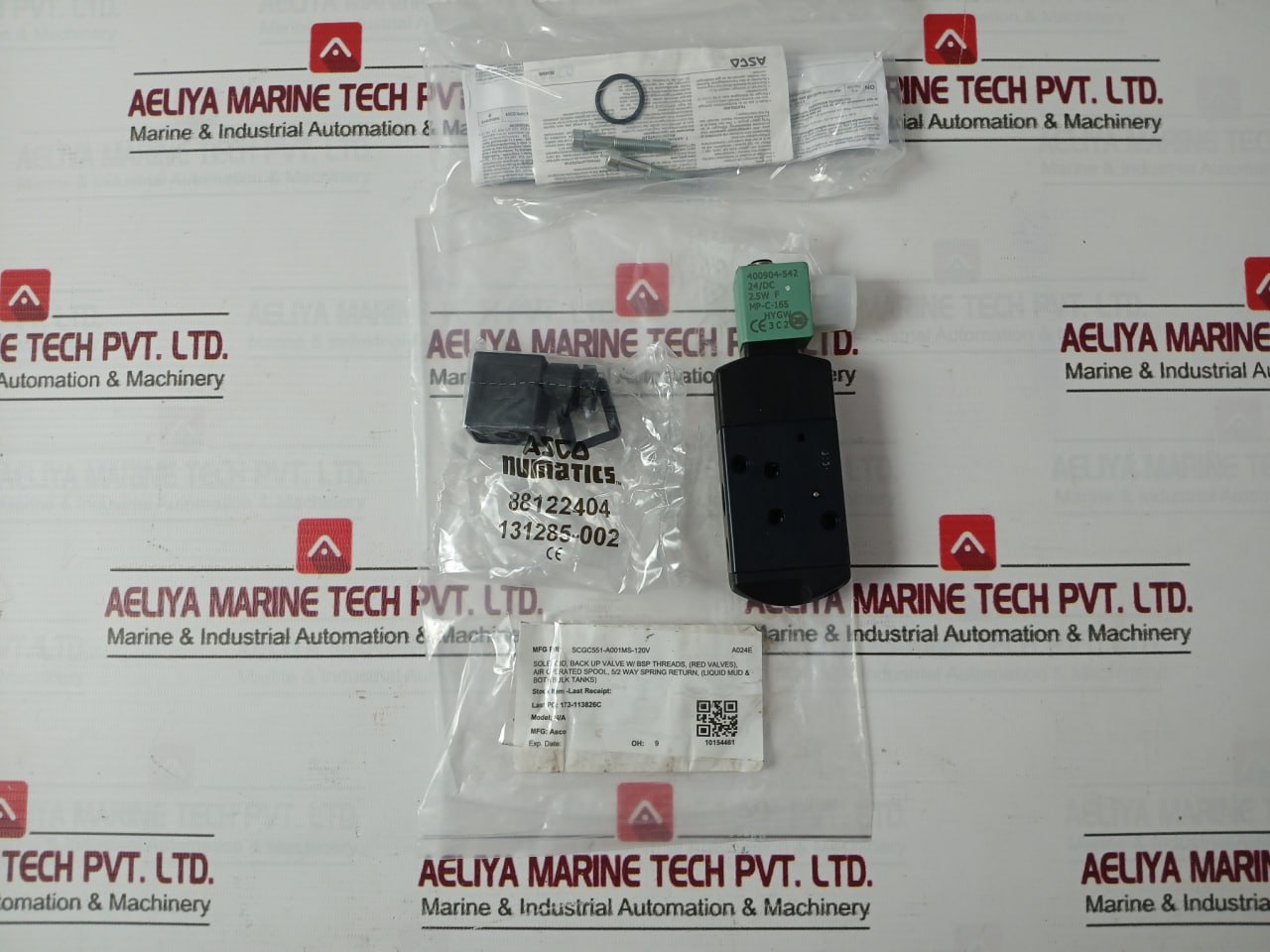 Asco Scg551A001Ms.24/Dc Solenoid Spool Valve 10Bar 2.5W Dc 6 Mm