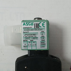 Asco Scg551A001Ms.24/Dc Solenoid Spool Valve 10Bar 2.5W Dc 6 Mm