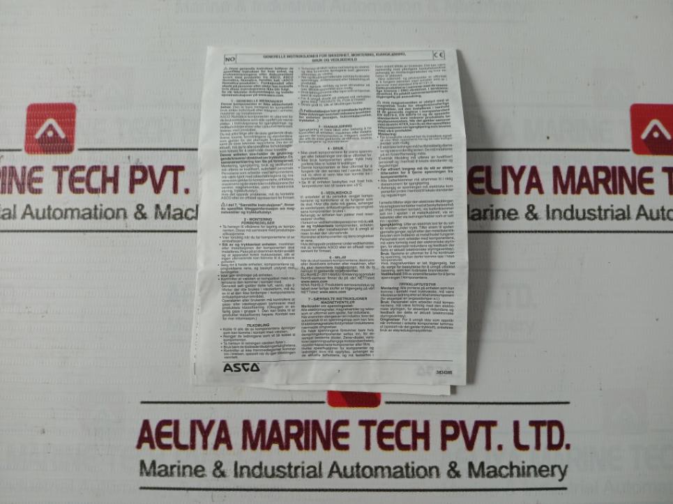 Asco Scg551A001Ms.24/Dc Solenoid Spool Valve 10Bar 2.5W Dc 6 Mm