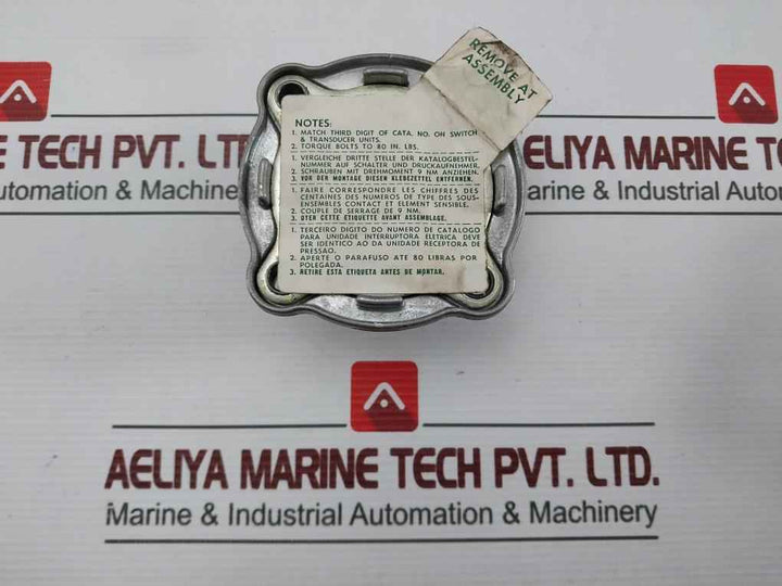 Asco Tk10A21 Pressure Switch Transducer Range - 30-600 Psi