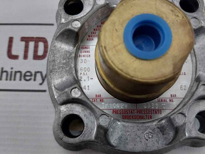 Asco Tk10A21 Pressure Switch Transducer Range - 30-600 Psi