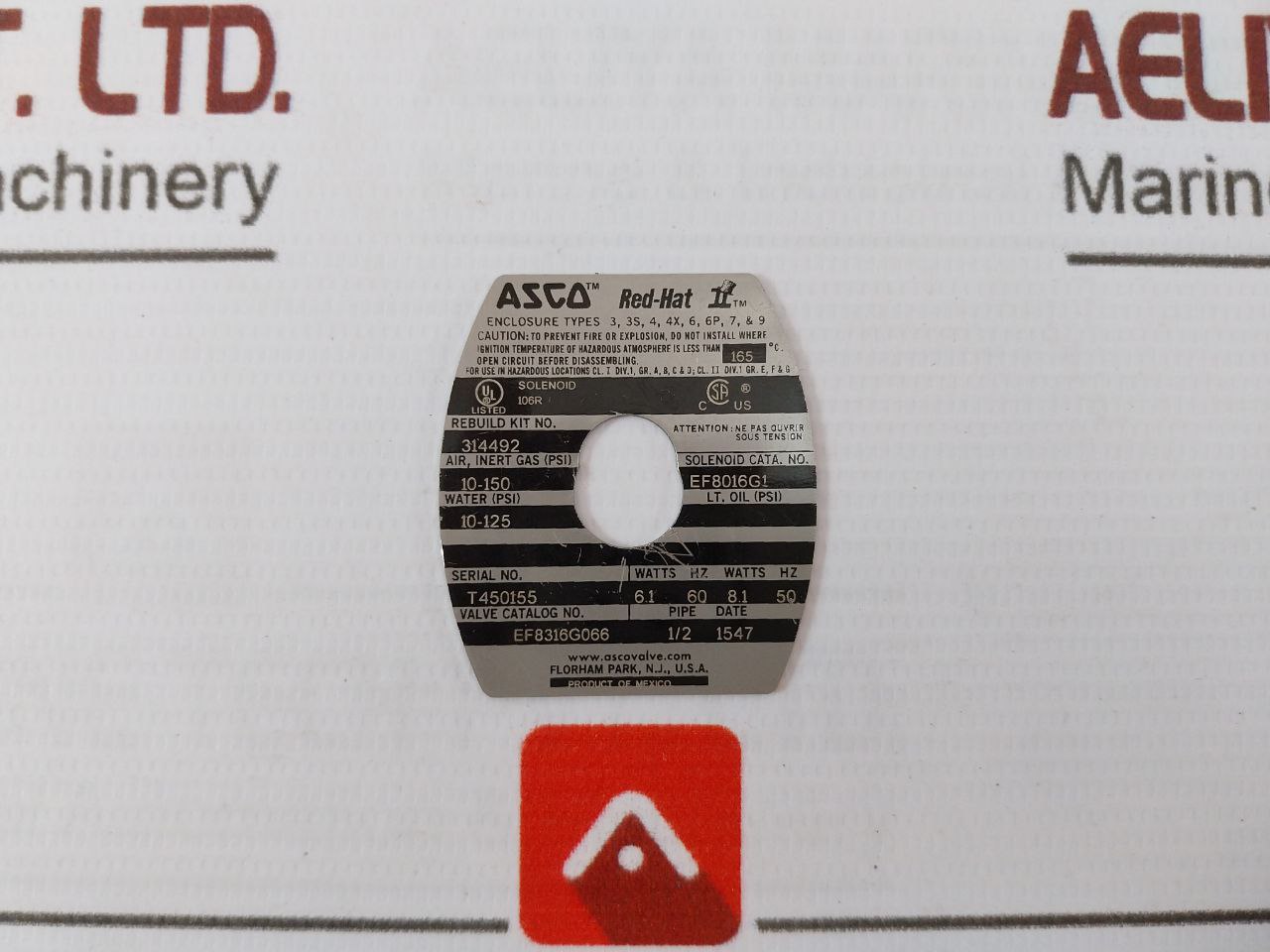 Asco Ef8316G066 Solenoid Valve 238214-032-d 120/60,110/50 Ft