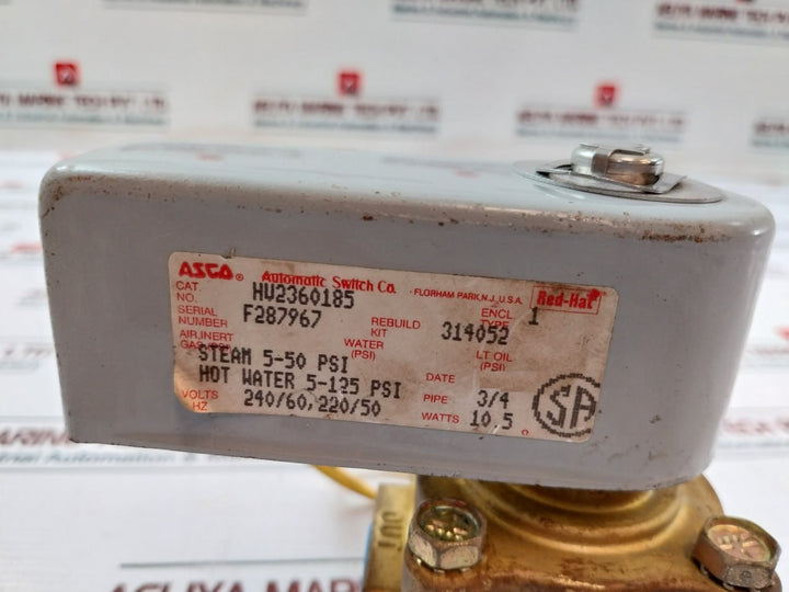 Asco Hv2360185 Solenoid Valve For Controlling The Flow Of Steam 240V/60 5-50 Psi
