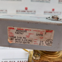 Asco Hv2360185 Solenoid Valve For Controlling The Flow Of Steam 240V/60 5-50 Psi