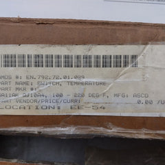 Asco Sa11Ak Pressure Switch 5A, Res 125 Or 250Vac