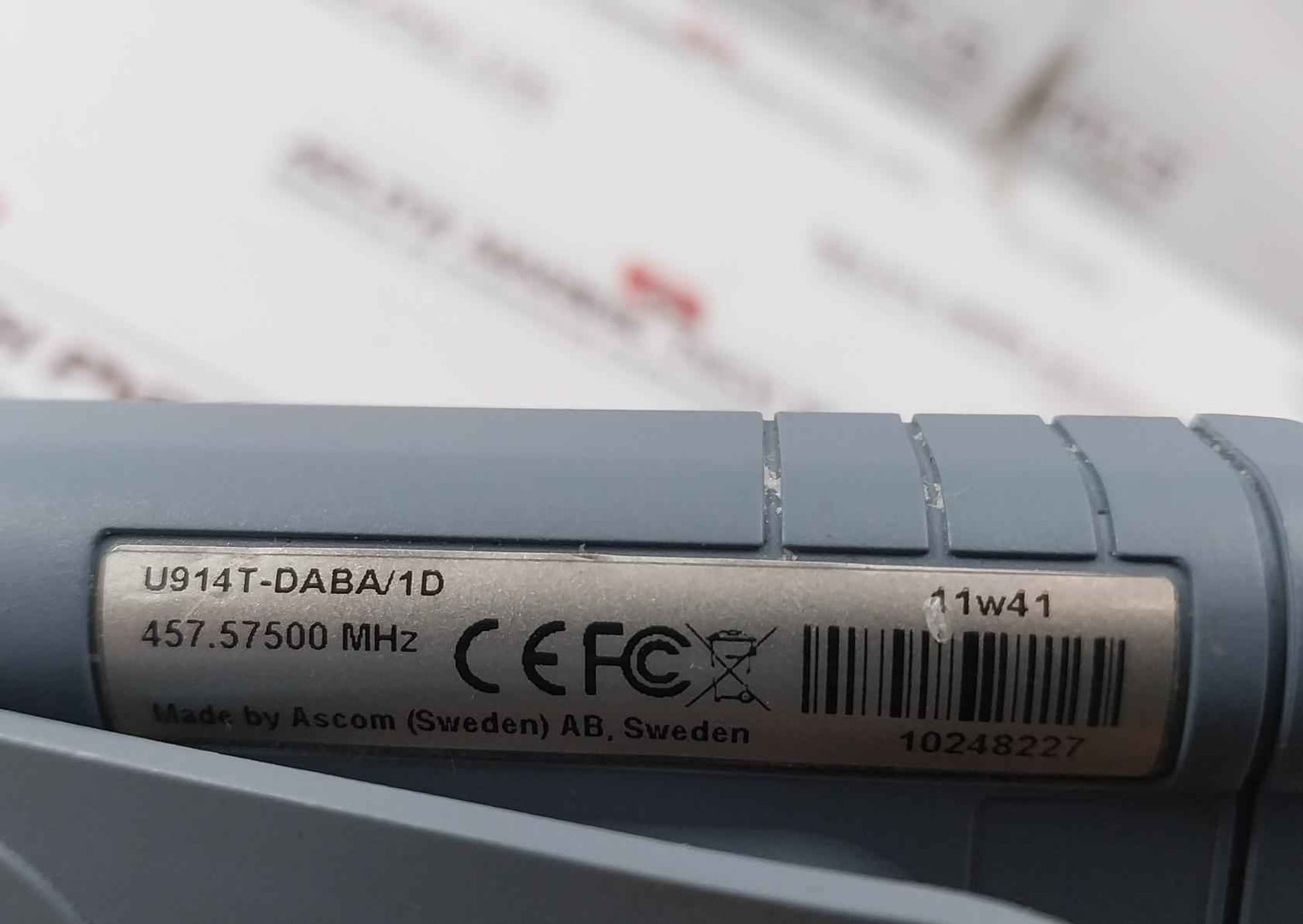 Ascom U914t-daba/1d Pager Unit 457.57500 Mhz