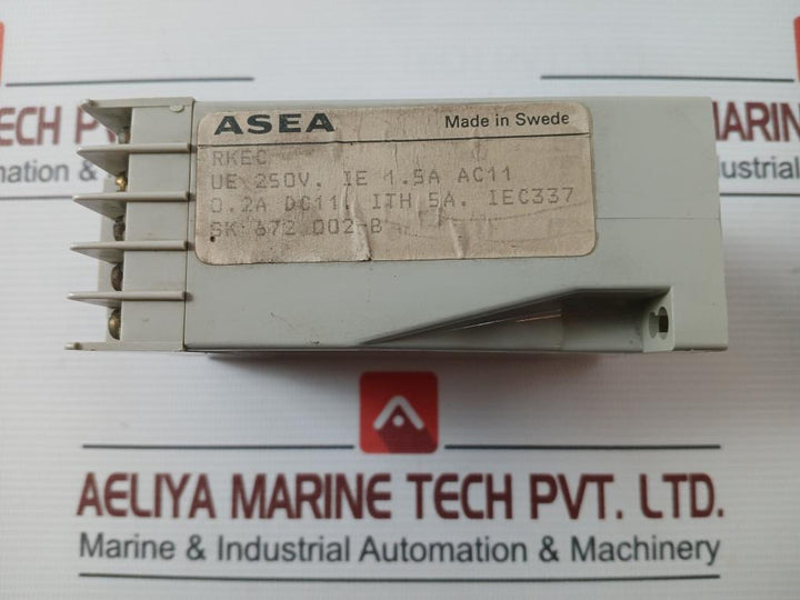 Asea Rkec Time Relay -220V A1-a2 0-12S 0.2A Dc11 Ith 5A Iec 337