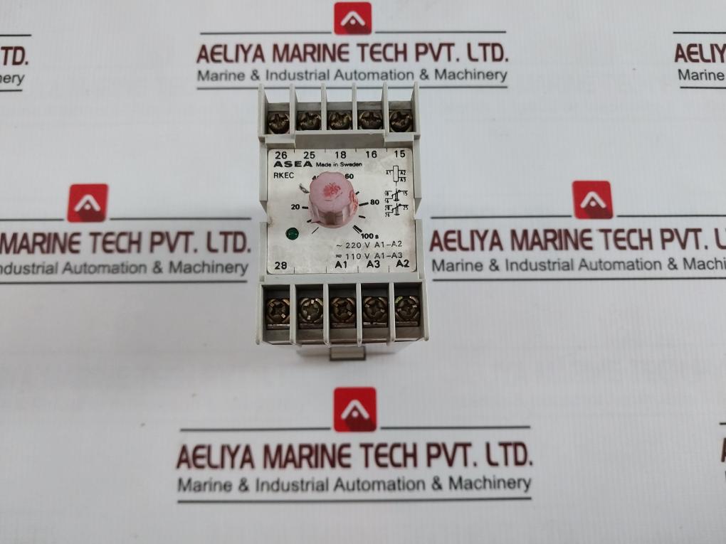 Asea Rkec Time Relay 0-100S Ue 250V, Ie 1.5A Ac11 0.2A Dc11 672