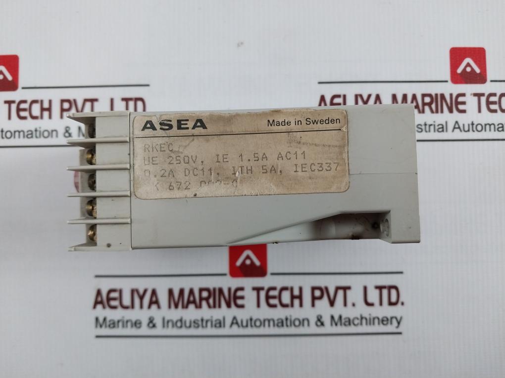 Asea Rkec Time Relay 0-100S Ue 250V, Ie 1.5A Ac11 0.2A Dc11 672
