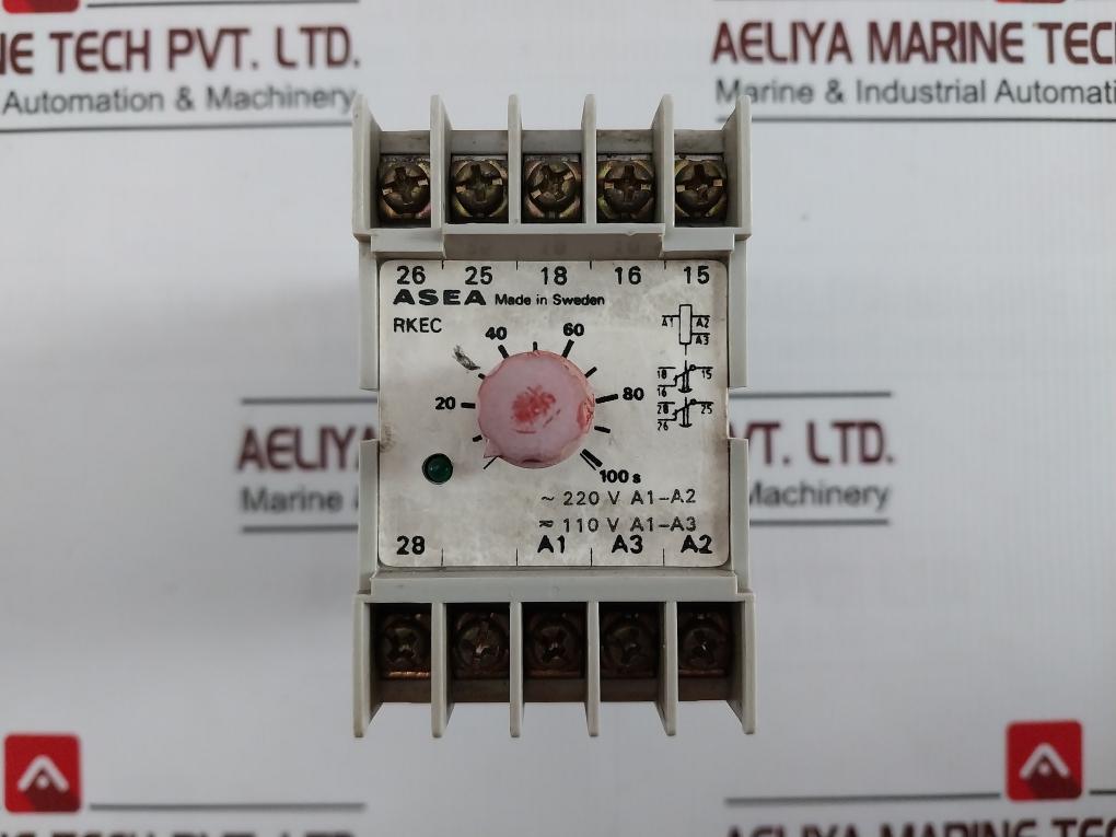 Asea Rkec Time Relay 0-100S Ue 250V, Ie 1.5A Ac11 0.2A Dc11 672