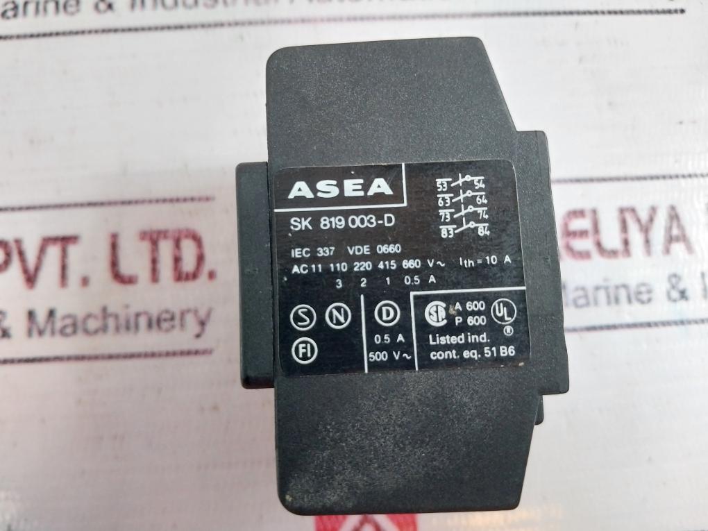 Asea Sk 819 003-d Contactor