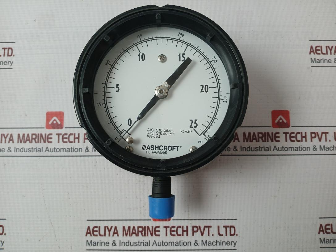 Ashcroft 0-350 Psi Duragauge Pressure Gauge 0–25 Kg/Cm2