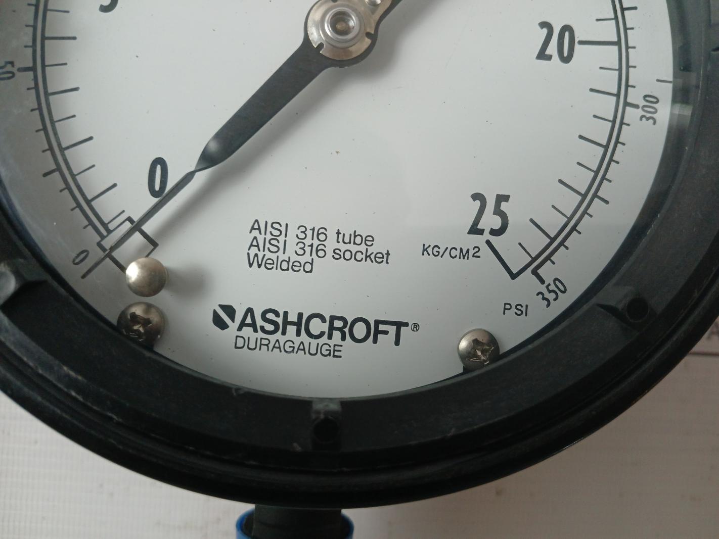 Ashcroft 0-350 Psi Duragauge Pressure Gauge 0–25 Kg/Cm2