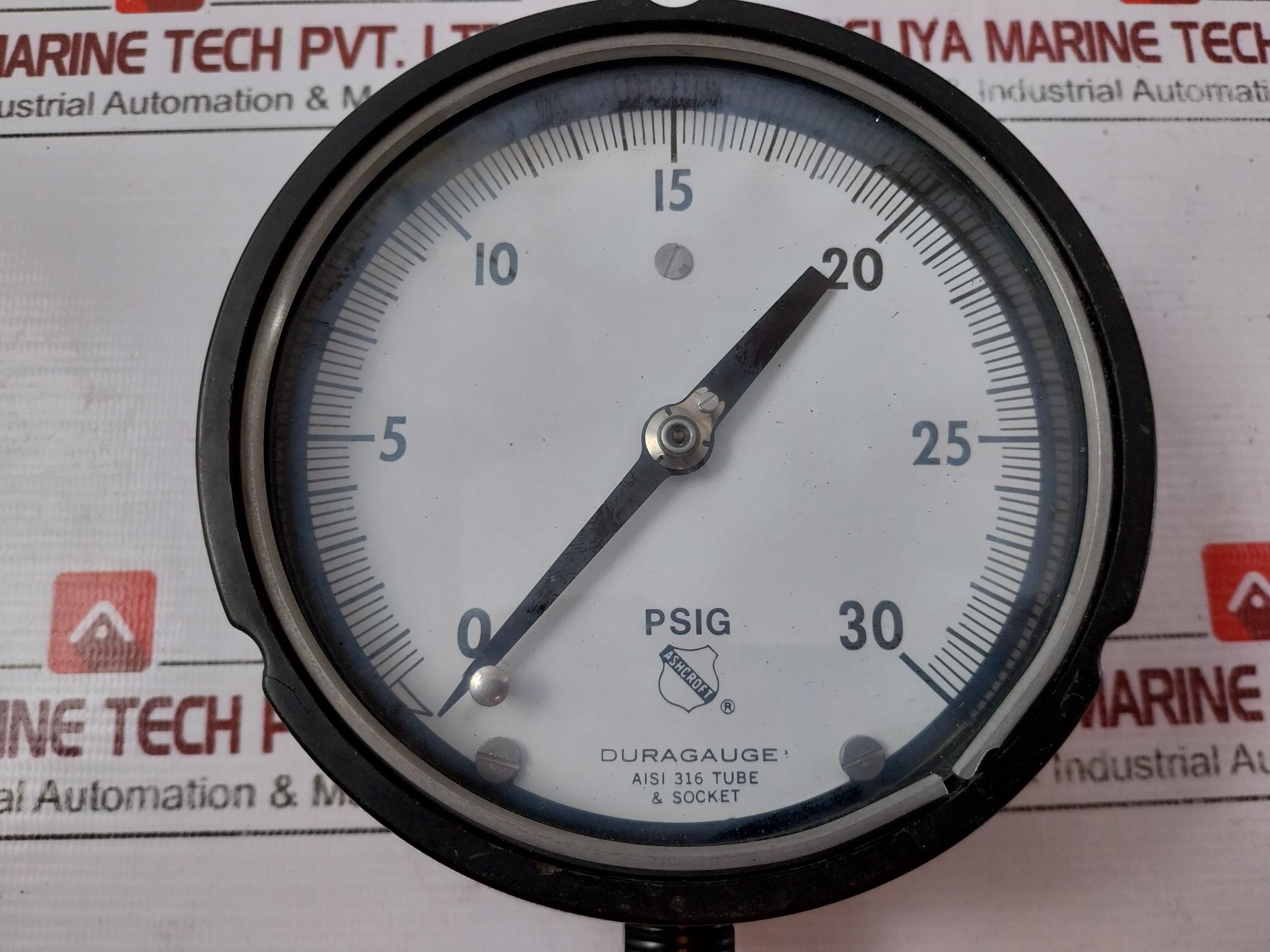 Ashcroft 1279 Duragauge Pressure Gauge Ci-6015-0017 0-30 Psig