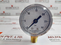 Ashcroft 20W1005Ph 02L Pressure Gauge 0-30 Psi - 2" Abs Case