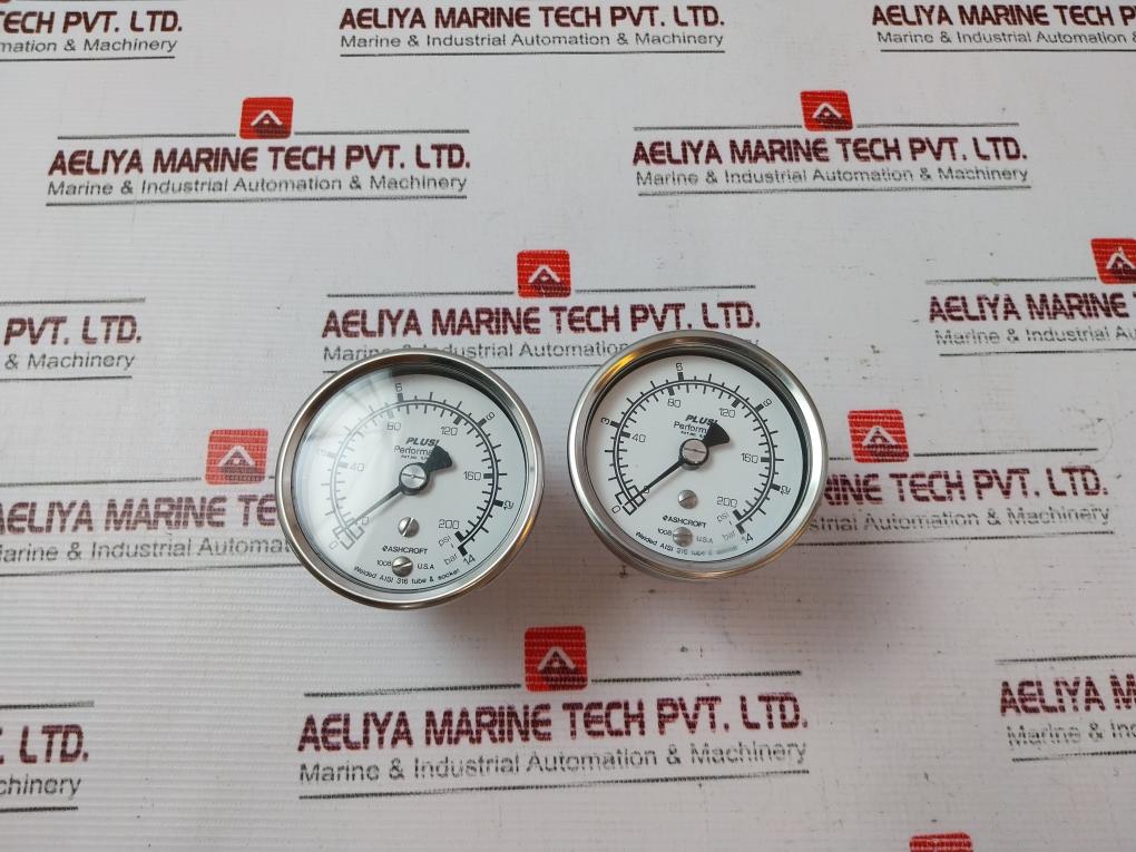 Ashcroft 238A460-01 Rev E Air Pressure Gauge 0-200 Psi