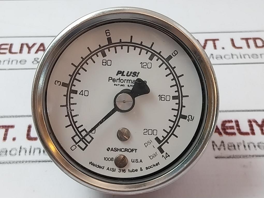 Ashcroft 238A460-01 Rev E Pressure Gauge 0-200 Psi 7806846