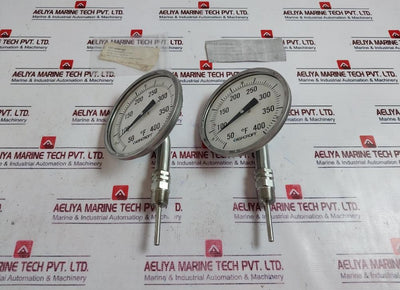 Ashcroft 50-ei-60-l-025-50/400F-xnh Bimetal Thermometer 5” 50 To 400°F