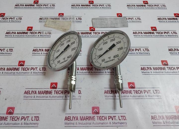 Ashcroft 50-ei-60-l-025-50/400F-xnh Bimetal Thermometer 5” 50 To 400°F