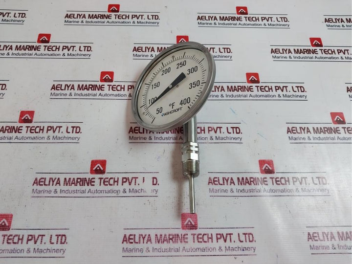Ashcroft 50-ei-60-l-025-50/400F-xnh Bimetal Thermometer 5” 50 To 400°F