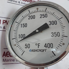 Ashcroft 50-ei-60-l-025-50/400F-xnh Bimetal Thermometer 5” 50 To 400°F