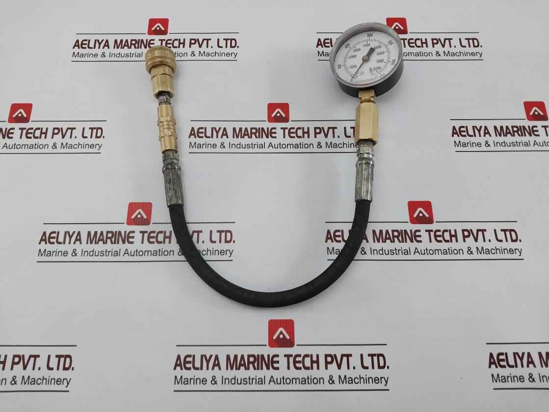 Ashcroft 593-47 Pressure Gauge With Hose 0-8000 Kpa 0-1150 Psi 30 Series