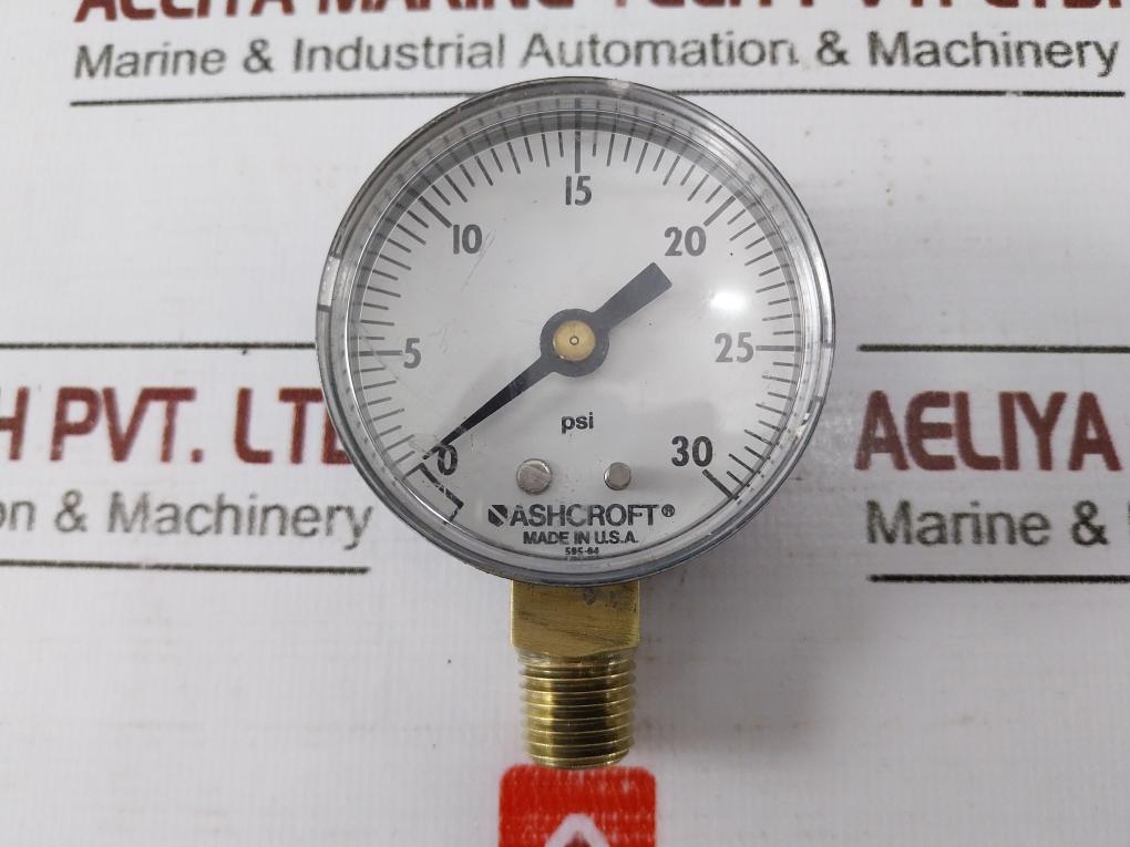 Ashcroft 595-04 Pressure Gauge 0-30 Psi