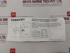 Ashcroft 63-1008-s-02B-3000#/Br-#160-03Ljllrf Pressure Gauge Kit Rev: E