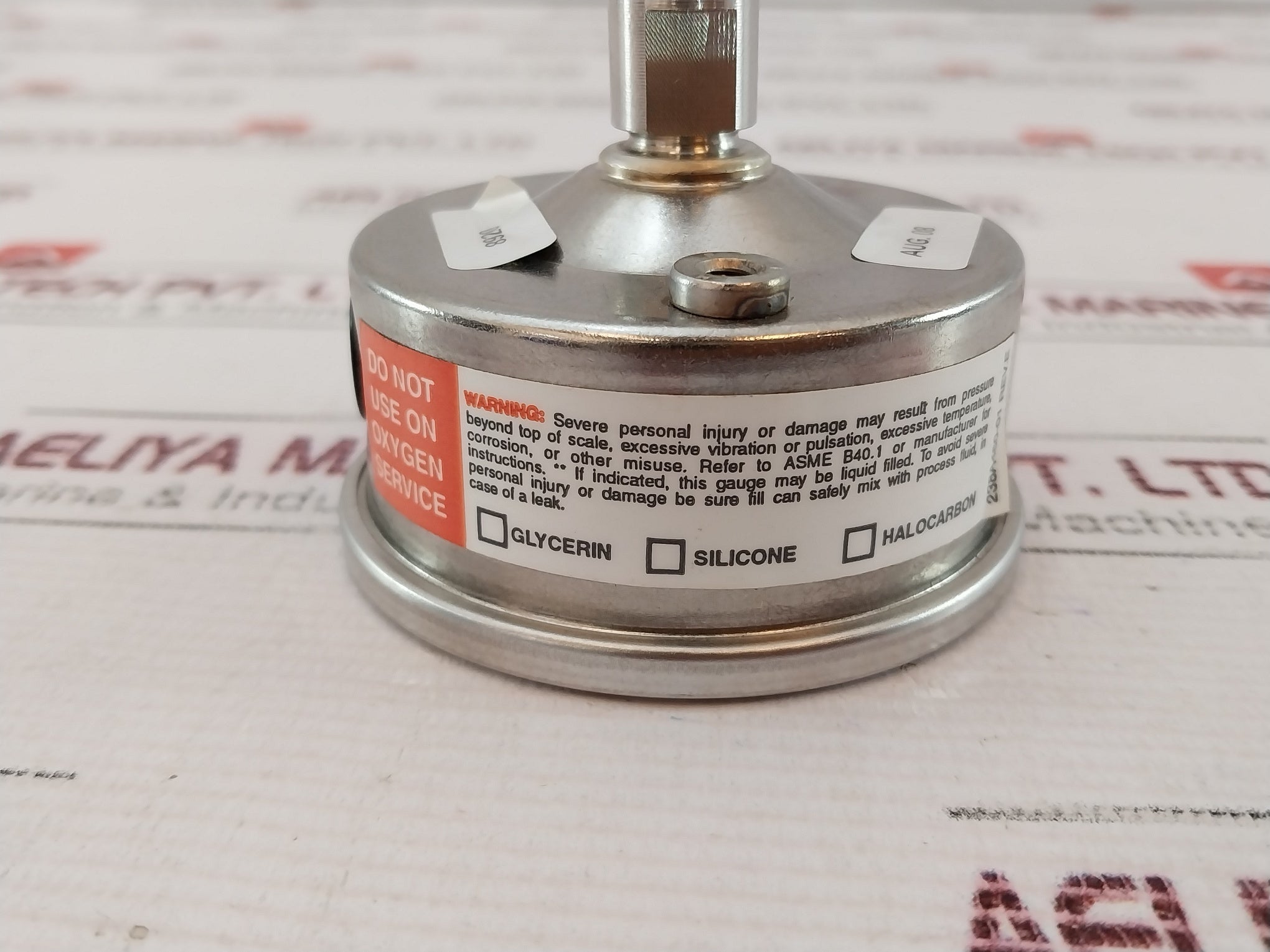 Ashcroft 63-1008-s-02B-3000#/Br-#160-03Ljllrf Pressure Gauge Kit Rev: E