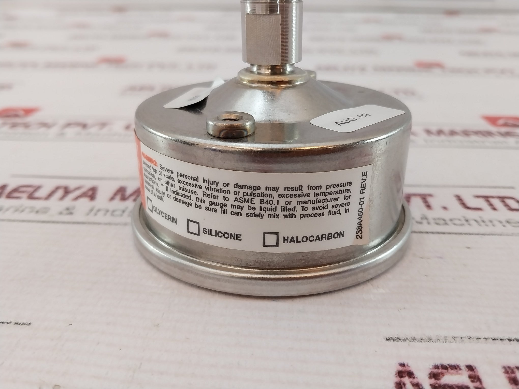 Ashcroft 63-1008-s-02B-3000#/Br-#160-03Ljllrf Pressure Gauge Kit Rev: E