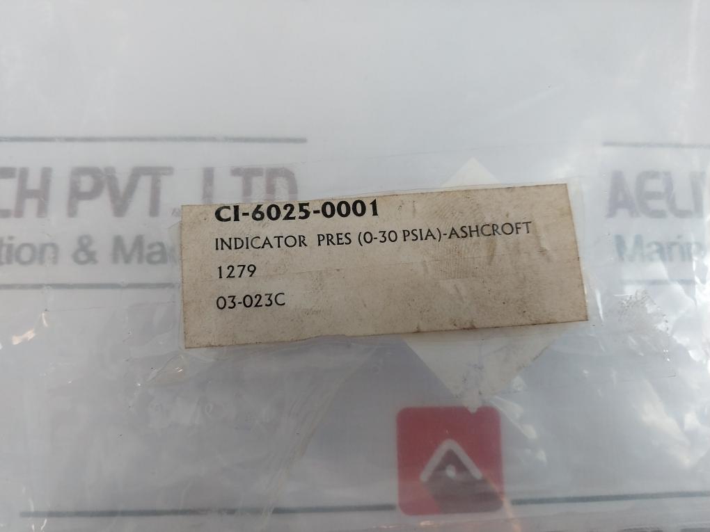 Ashcroft A.i.s.i 316  Pressure Gauge Tube Socket Range 0-30