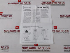 Ashcroft A2Yam0442C1100 A2 Pressure Transmitter 100Psi 12-36Vdc 4-20Ma -20°C/+85°C