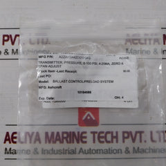 Ashcroft A2Yam0442C1100 A2 Pressure Transmitter 100Psi 12-36Vdc 4-20Ma -20°C/+85°C