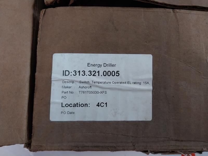 Ashcroft T761T05030-xfs Temperature Switch, 75-205°F, 15A 238A380-01