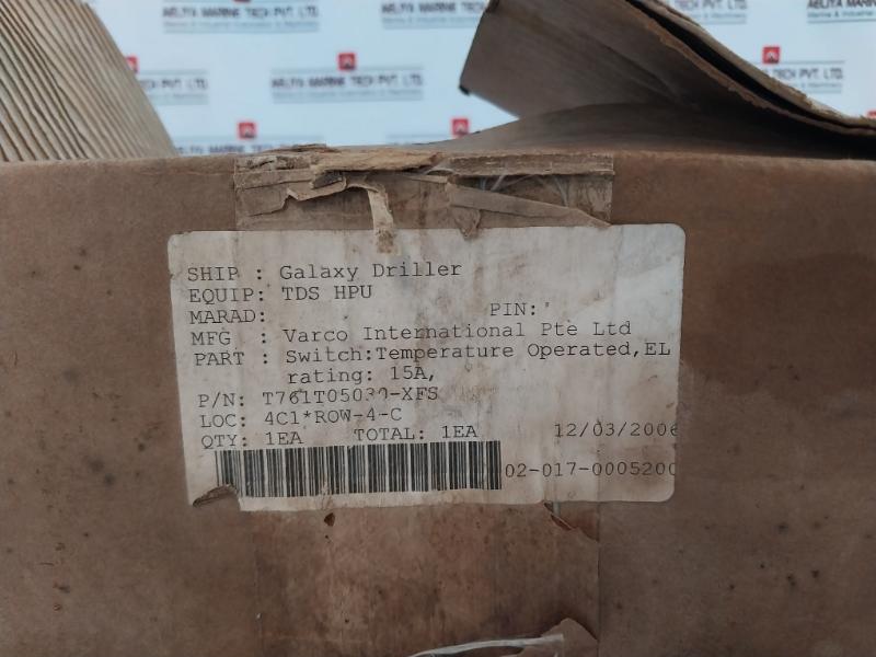 Ashcroft T761T05030-xfs Temperature Switch, 75-205°F, 15A 238A380-01