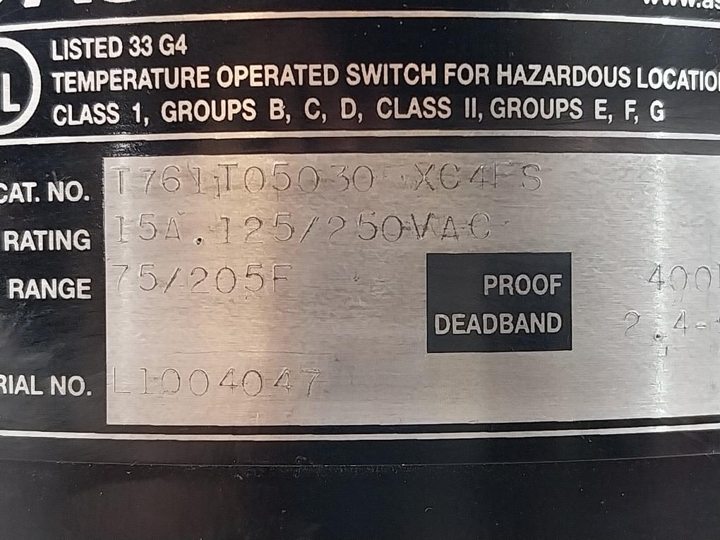Ashcroft T761T05030 Xc4Fs Temp. Switch