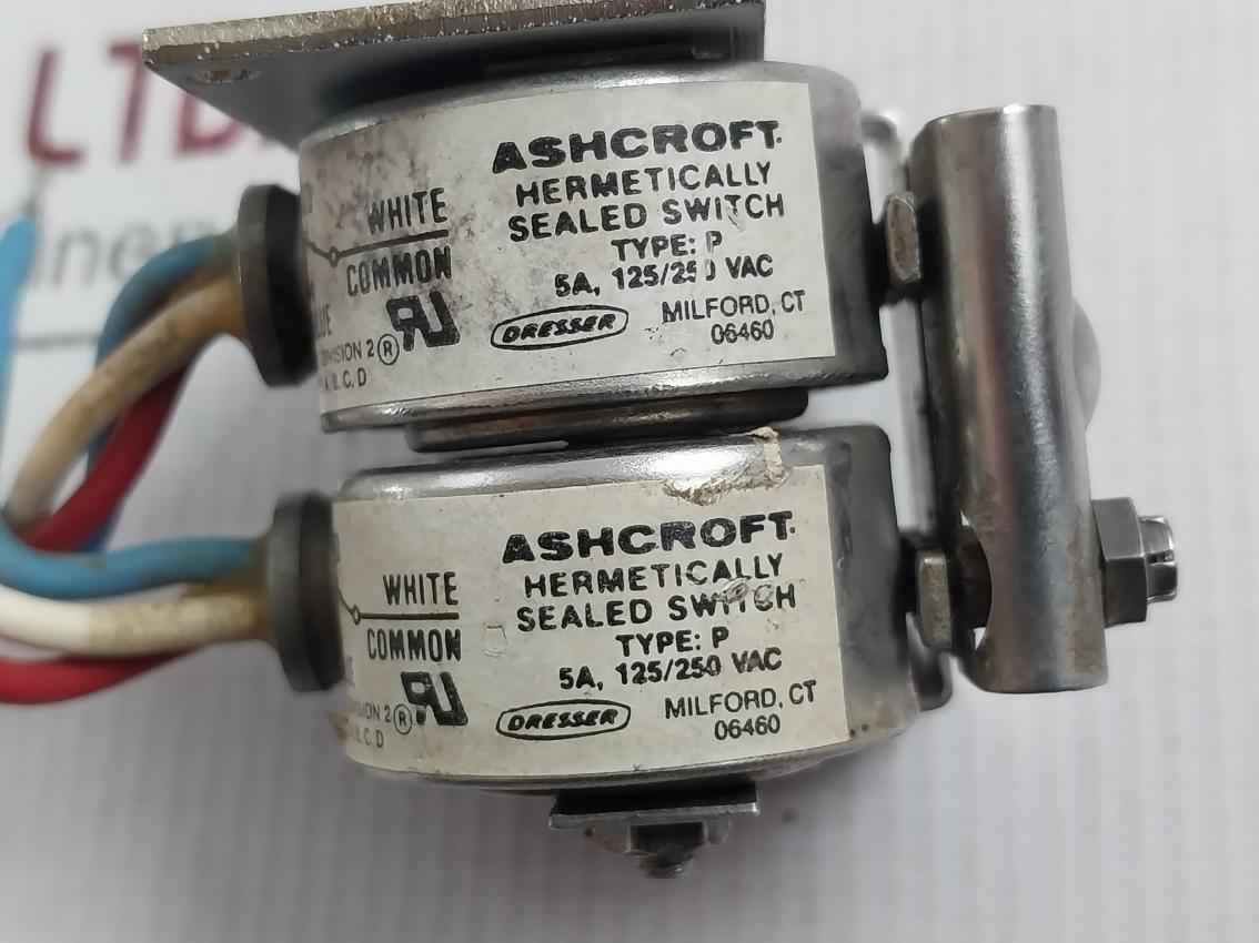 Ashcroft Type: P Pressure Gauge 5A, 125/250 Vac