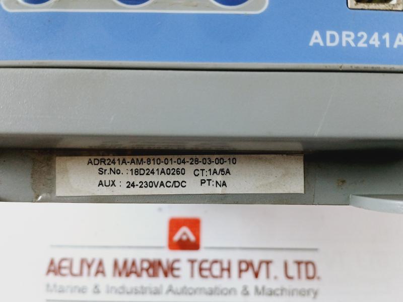 Ashida Adr241A Feeder Protection Relay 24-230Vac/Dc 1A/5A