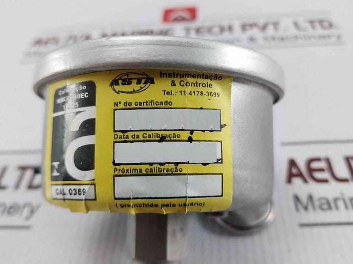 Asta Nbr 14105.1 Pressure Gauge Diameter 1/4 Pol Use Bop Tube 0-100 Psi